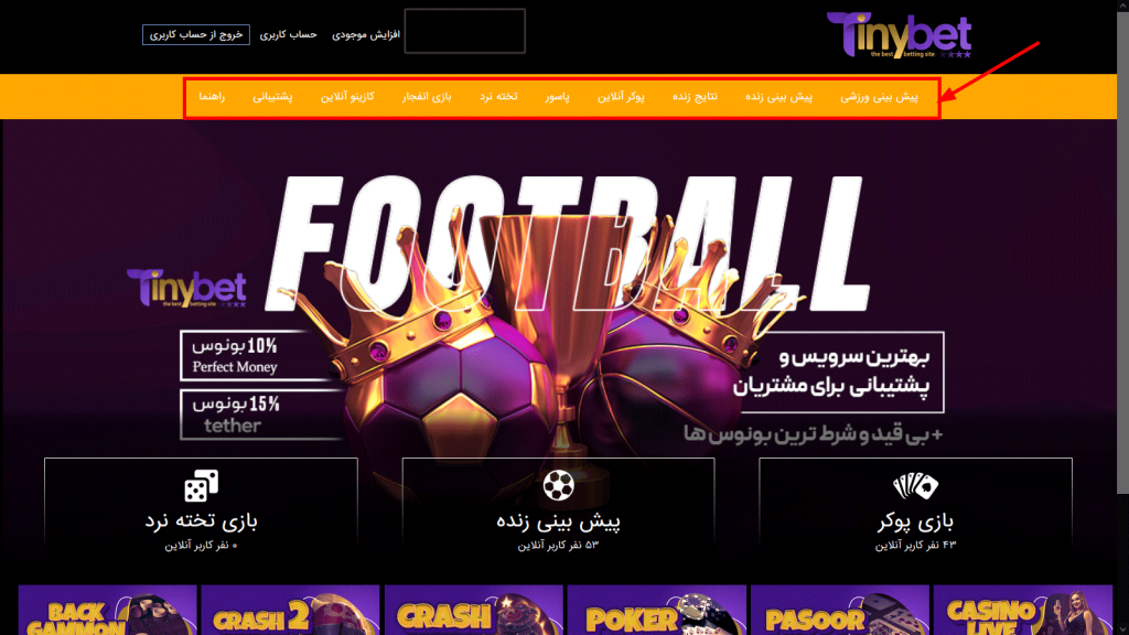 معرفی کامل سایت شرط بندی تاینی بت